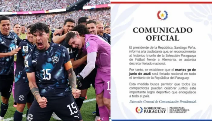 Após vitória histórica sobre a Alemanha, presidente do Paraguai decreta feriado nacional